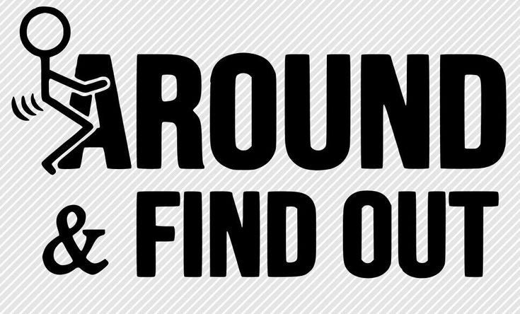 F around and find out car decal - Krafty Kustomz LLC