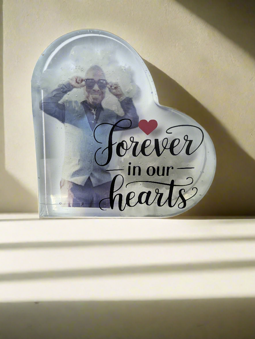 Resin memorial heart plaque - Krafty Kustomz LLC