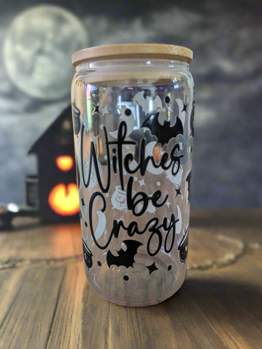 Spooky glass cup - Krafty Kustomz LLC