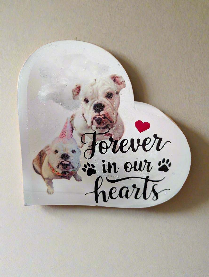 Pet memorial plaque