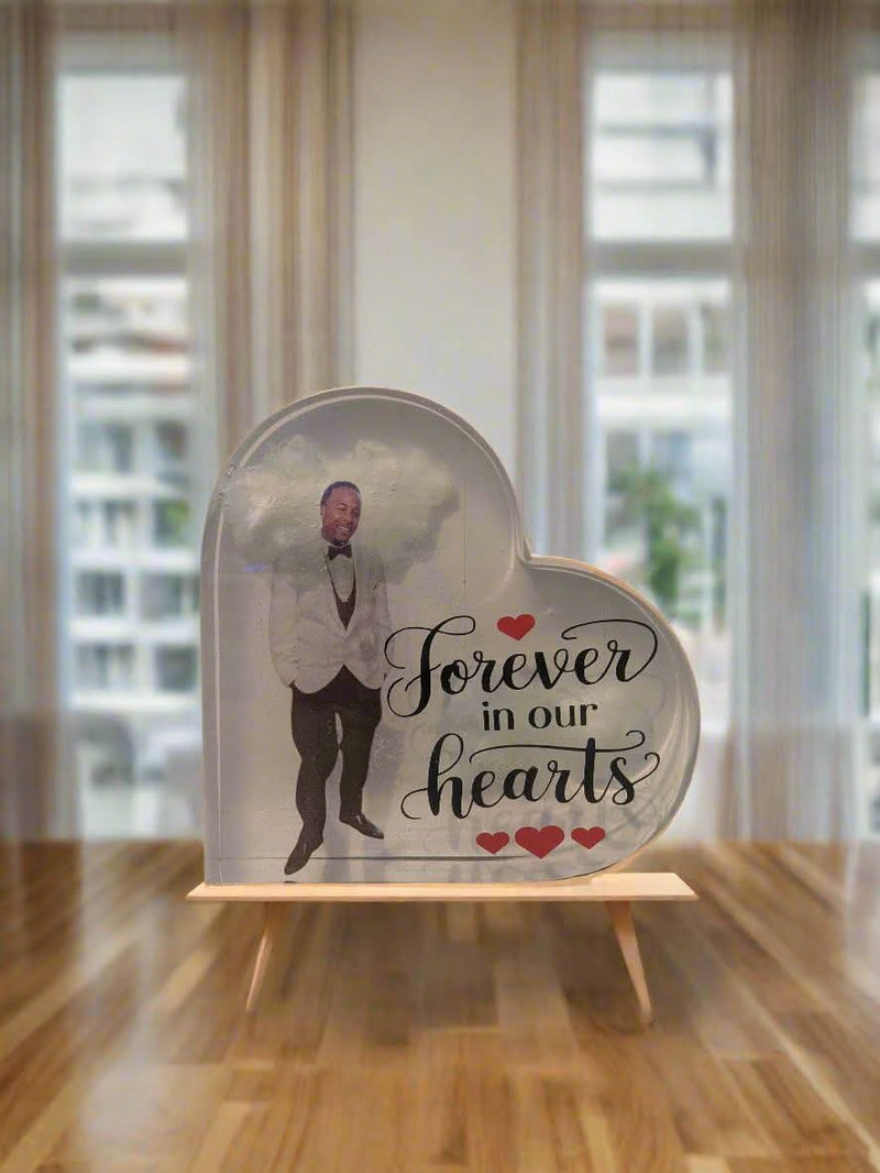 Resin memorial heart plaque - Krafty Kustomz LLC