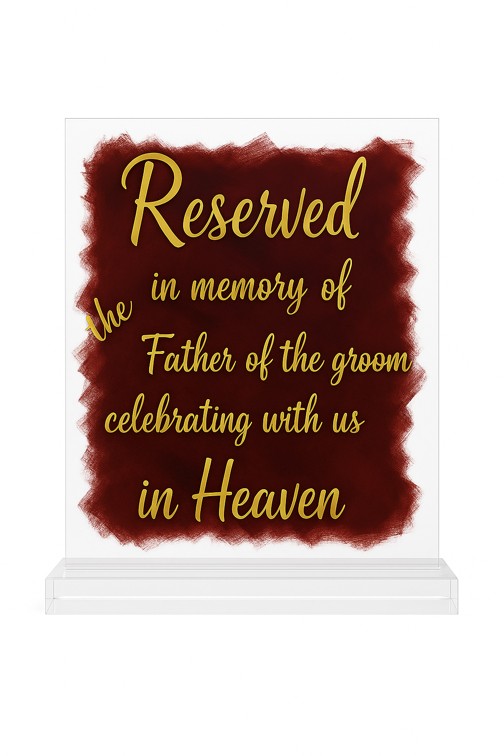 Acrylic special occasion sign