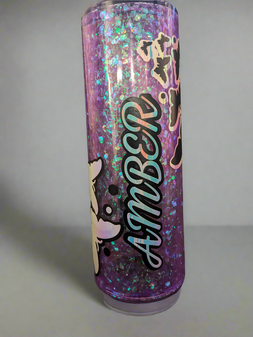 Custom snow globe tumbler