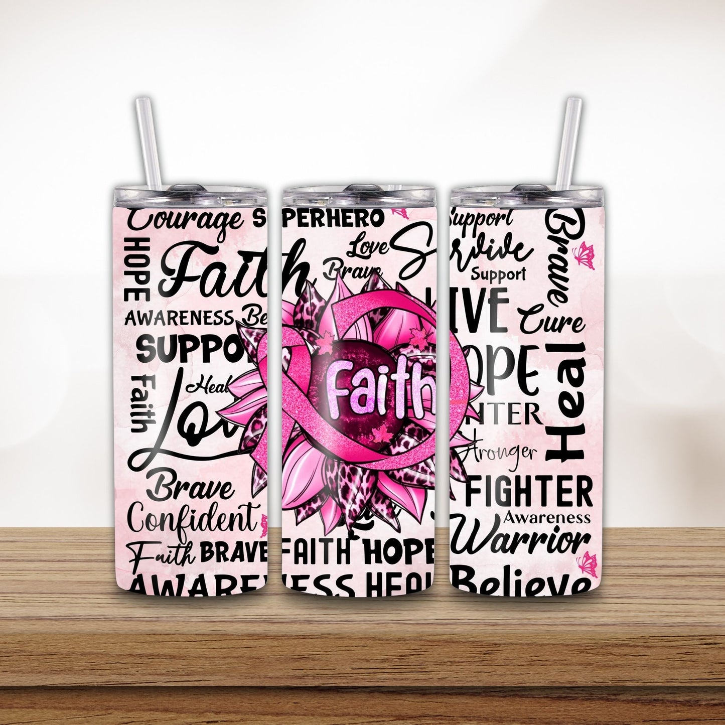 Breast cancer awareness tumbler
