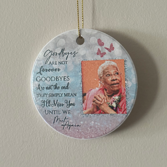 Personalized Memorial Christmas Ornament - In Loving Memory Keepsake