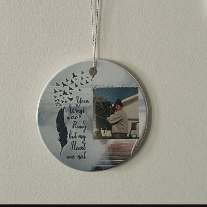 Personalized Memorial Christmas Ornament - In Loving Memory Keepsake