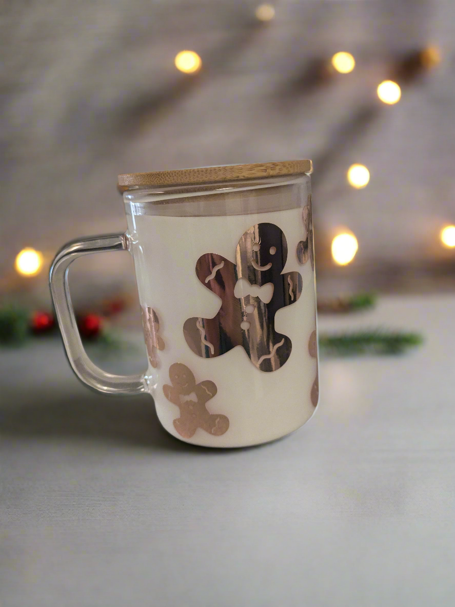 Snow globe glass mug