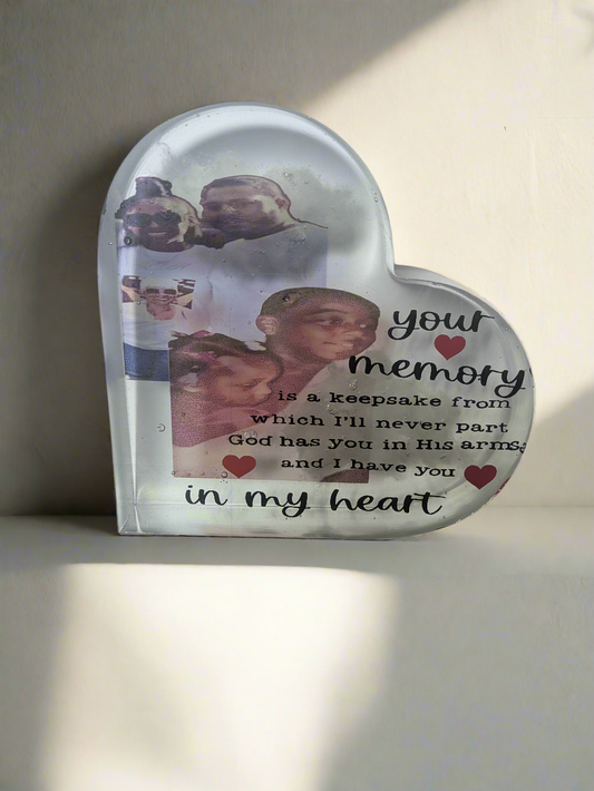 Resin memorial heart plaque - Krafty Kustomz LLC
