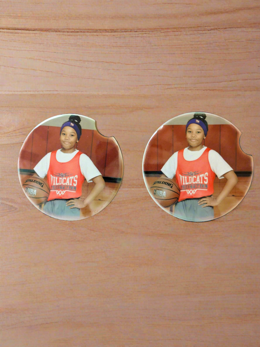 Personalized car coasters - Krafty Kustomz LLC