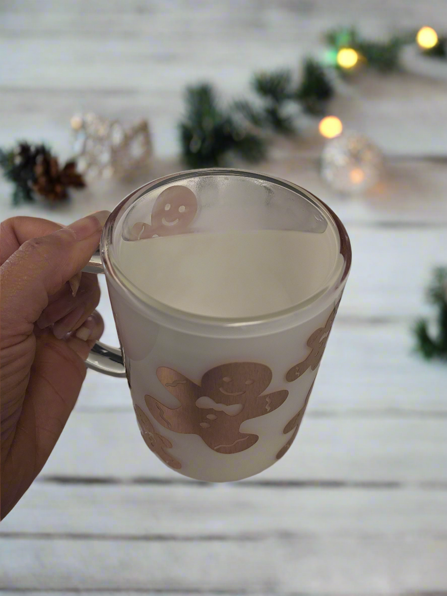 Snow globe glass mug