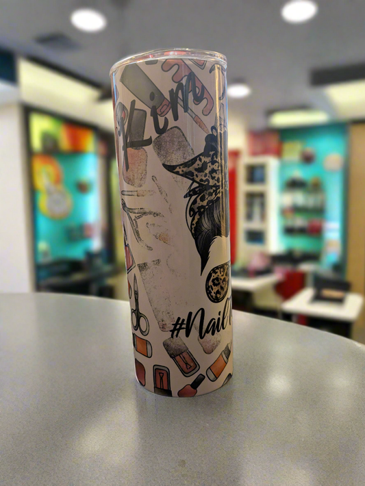 Sublimation tumbler with nail design - Krafty Kustomz LLC