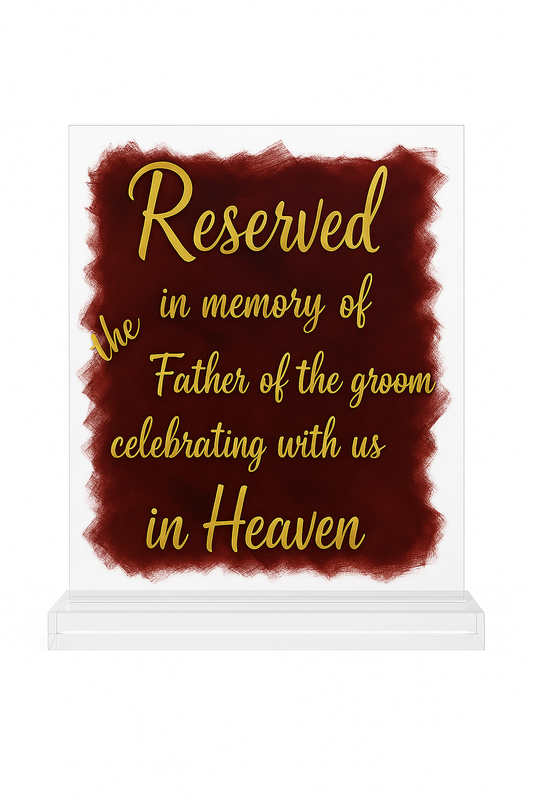 Acrylic special occasion sign